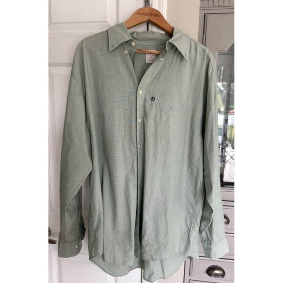 Brooks Brothers Men's XL Green Lightweight Cotton Button Down Top Office - Picture 1 of 4